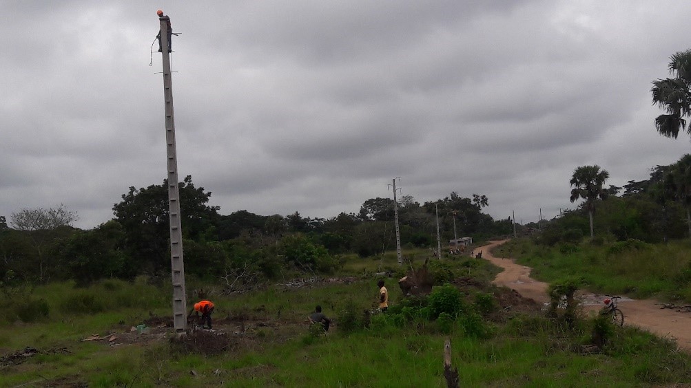 Travaux d'électrification à Ahounianssou pour Générale Technology